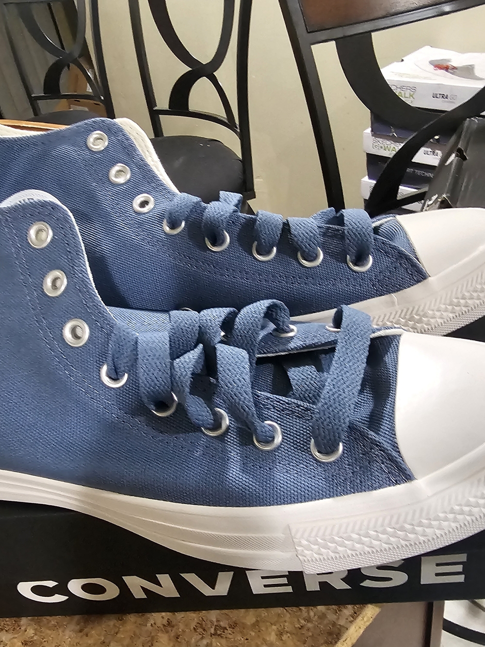 Converse High Top Sneakers in Denim Blue